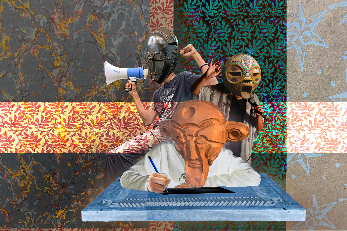 Educate, Agitate, Organize, Digital Painting