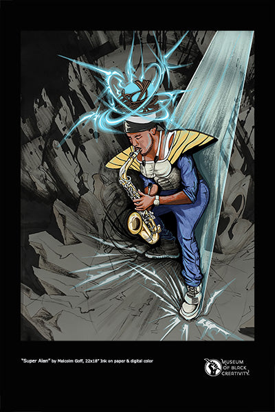Poster Size “Super Alan" by Malcolm Goff